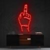 red neon sign