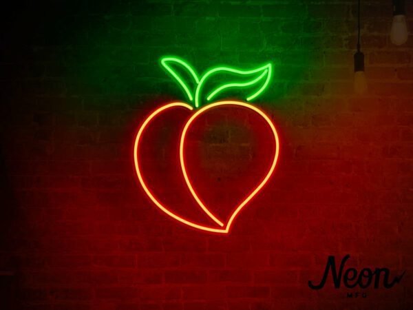 peach neon sign
